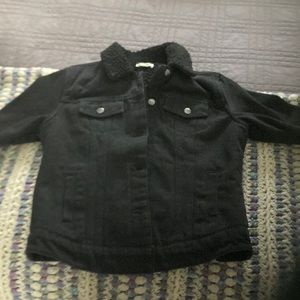Black denim jacket